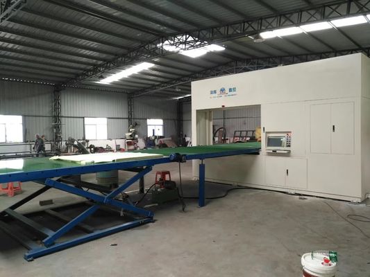 Kecepatan pemotongan yang disesuaikan Mesin pemotong blok busa vertikal untuk listrik