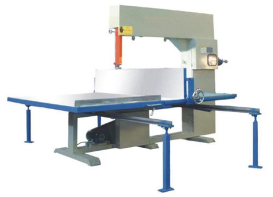 Precision Vertical Foam Cutting Machine Square Foam Block Manual Cutter dengan Sistem Kontrol PLC